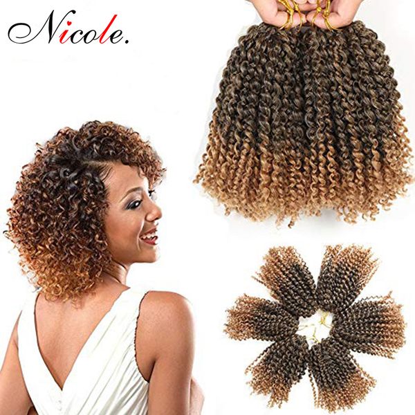 nicole hair 8inch 3pcs/pack mali bob ombre burgundy t30/27/bug/blonde marly braid synthetic braiding hair malibob crochet hair extensions, Black
nicole hair 8inch 3pcs/pack mali bob ombre burgundy t30/27/bug/blonde marly braid synthetic braiding hair malibob crochet hair extensions, Black