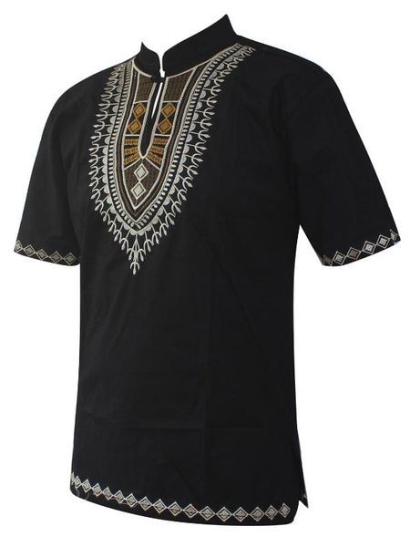 dashikiage men african clothes africain afrique short sleeved caftan shirt, Red
dashikiage men african clothes africain afrique short sleeved caftan shirt, Red