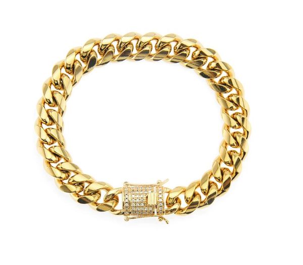 designer hip hop men's stainless steel micro inlaid zircon cuban bracelet jewelry color preserving electroplating personality exaggerat, Black
designer hip hop men's stainless steel micro inlaid zircon cuban bracelet jewelry color preserving electroplating personality exaggerat, Black
