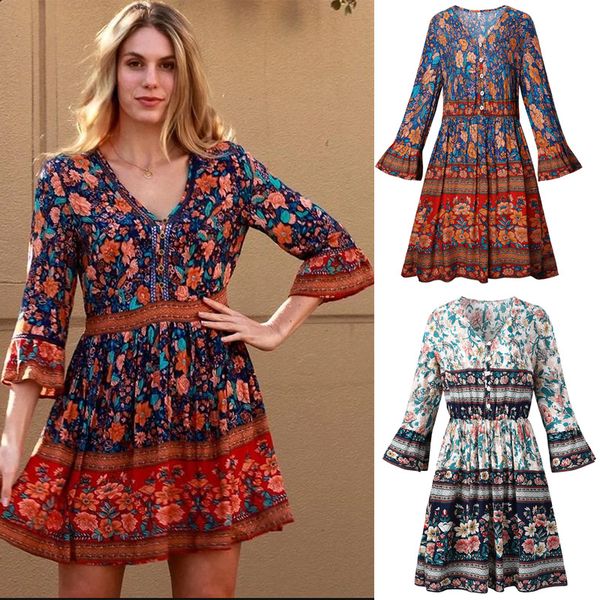 women boho plus size mini dresses summer vintage ethnic floral print beach holiday pleated a line dress sundress robe tunic, Black;gray
women boho plus size mini dresses summer vintage ethnic floral print beach holiday pleated a line dress sundress robe tunic, Black;gray