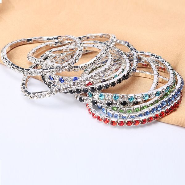 colorful one row rhinestones charming new fashion elastic bracelet for women crystal shining bangle girls wedding gift, Golden;silver
colorful one row rhinestones charming new fashion elastic bracelet for women crystal shining bangle girls wedding gift, Golden;silver