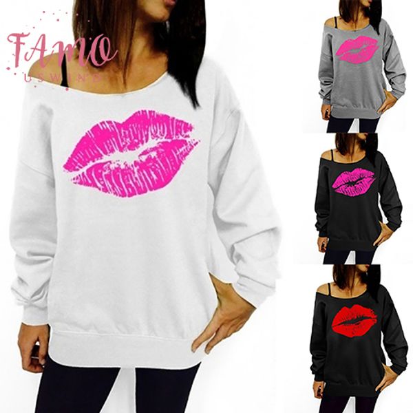 women sweatshirt casual lip print pullover long sleeve sweater t shirt drop shipping good quality, White
women sweatshirt casual lip print pullover long sleeve sweater t shirt drop shipping good quality, White