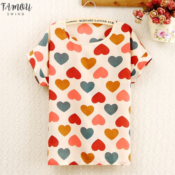 women polyester blouse stripe big dot blouse summer short sleeve casual shirts thin print love blusas ladies shirt, White
women polyester blouse stripe big dot blouse summer short sleeve casual shirts thin print love blusas ladies shirt, White