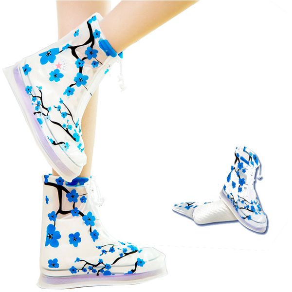 1pair pvc reusable rain shoes cover, chinese style non-slip boots thicken soles raincoats impermeable blue plum flower overshoes, White;pink
1pair pvc reusable rain shoes cover, chinese style non-slip boots thicken soles raincoats impermeable blue plum flower overshoes, White;pink