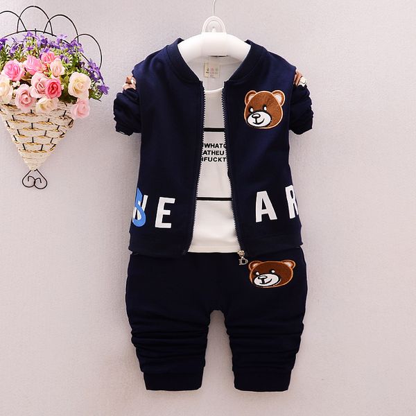 boys fashi spring and autumn cartoon cubs three-piece casual jacket trousers kids clothes outfit sets, White
boys fashi spring and autumn cartoon cubs three-piece casual jacket trousers kids clothes outfit sets, White