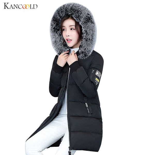 women's winter jacket plus size fur collar hooded fashion coat 2019 new women outerwear padded parka wadded jaqueta feminin 09, Black
women's winter jacket plus size fur collar hooded fashion coat 2019 new women outerwear padded parka wadded jaqueta feminin 09, Black