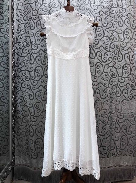 early spring 2020 new women's small stand collar water soluble lace hollow panel solid color sleeveless dress 1214, Black;gray
early spring 2020 new women's small stand collar water soluble lace hollow panel solid color sleeveless dress 1214, Black;gray