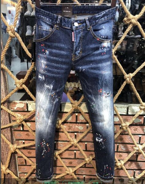 2019 new men rip denim ripped jeans blue cotton fashion tights spring/fall men's trend @1156
2019 new men rip denim ripped jeans blue cotton fashion tights spring/fall men's trend @1156