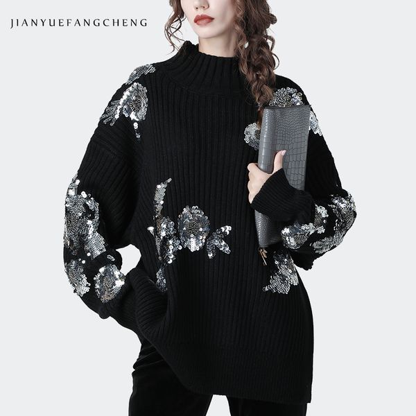fashion bling sequined black sweater women warm thicken knitted fluffy sweaters long bat sleeved over sized winter pullover, White;black
fashion bling sequined black sweater women warm thicken knitted fluffy sweaters long bat sleeved over sized winter pullover, White;black