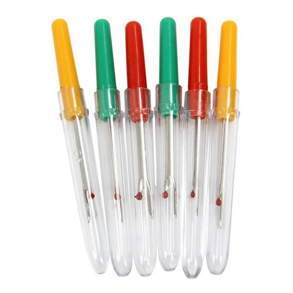 6 pcs green yellow red plastic handle sewing needle thread unpicker seam ripper, Black
6 pcs green yellow red plastic handle sewing needle thread unpicker seam ripper, Black
