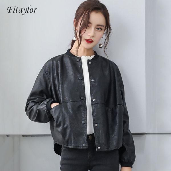 fitaylor 2019 women faux soft leather motorcycle jacket short pu leather baseball uniform coat single breasted black overcoat
fitaylor 2019 women faux soft leather motorcycle jacket short pu leather baseball uniform coat single breasted black overcoat
