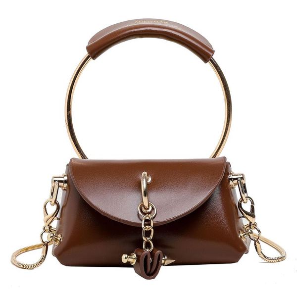 women elegant mini shoulder tote bag pu leather chain messenger handbags purse handle tote messenger handbags