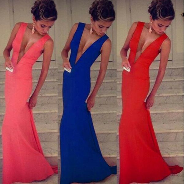 new women ladies fashion formal elegant solid v neck long dress evening ball prom gown sleeveless dress, Black;gray
new women ladies fashion formal elegant solid v neck long dress evening ball prom gown sleeveless dress, Black;gray