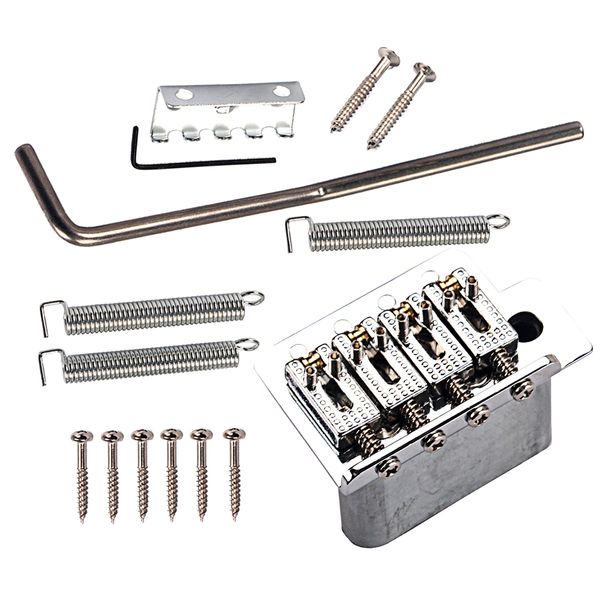 1 set metal roller saddle bridge tailpiece silver for cigar box guitar, 4 string electric guitar
1 set metal roller saddle bridge tailpiece silver for cigar box guitar, 4 string electric guitar