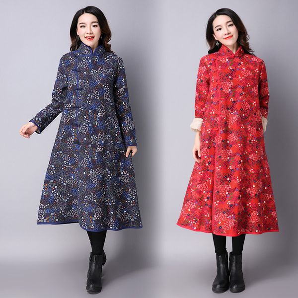 2017 autumn new style korean-style women's cotton-padded clothes long sleeve cotton linen printed stand collar frog thick large, Blue;black
2017 autumn new style korean-style women's cotton-padded clothes long sleeve cotton linen printed stand collar frog thick large, Blue;black