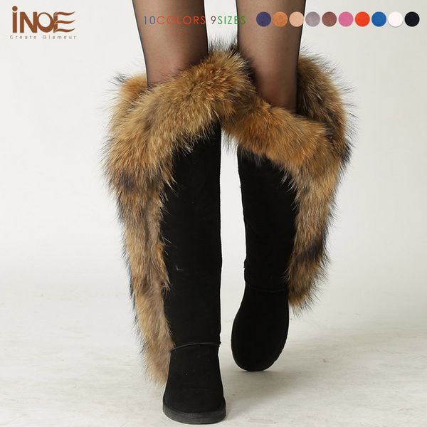 real fox fur cow suede leather long winter snow boots for women over the knee boots flats party shoes lady motorcycle, Black
real fox fur cow suede leather long winter snow boots for women over the knee boots flats party shoes lady motorcycle, Black
