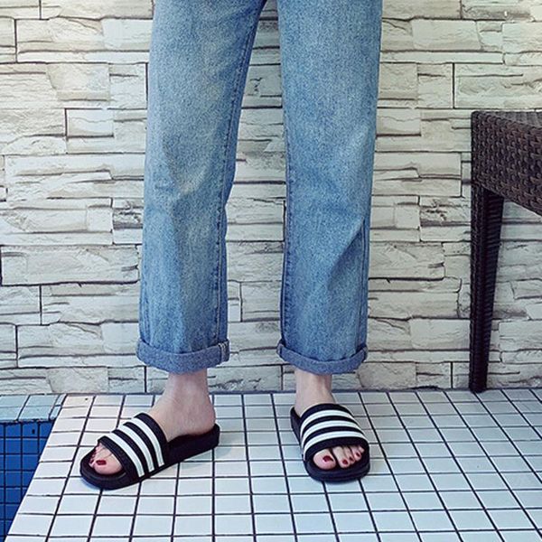women's sandals striped roman flat slippers casual shoes beach sandals shallow mouth non-slip women ladies slippe, Black 
women's sandals striped roman flat slippers casual shoes beach sandals shallow mouth non-slip women ladies slippe, Black