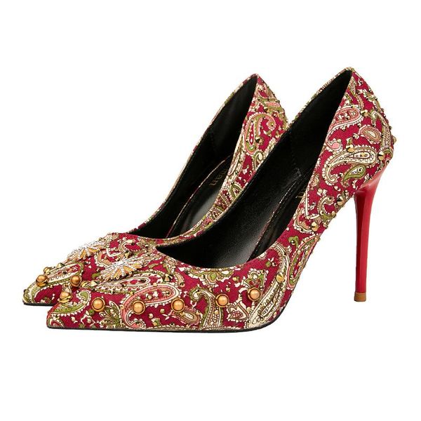 ethnic heels high10cm plus size34-41 rivet pumps women shoes novelty party wedding shoes women high heels salto alto feminino, Black
ethnic heels high10cm plus size34-41 rivet pumps women shoes novelty party wedding shoes women high heels salto alto feminino, Black