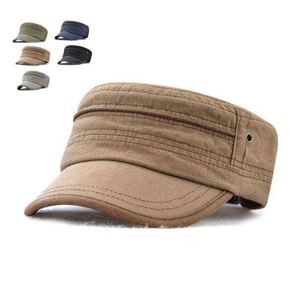 men's cotton flat cap light board edging retro military hats for men snapback resizable size brand dad's hat, Blue;gray
men's cotton flat cap light board edging retro military hats for men snapback resizable size brand dad's hat, Blue;gray