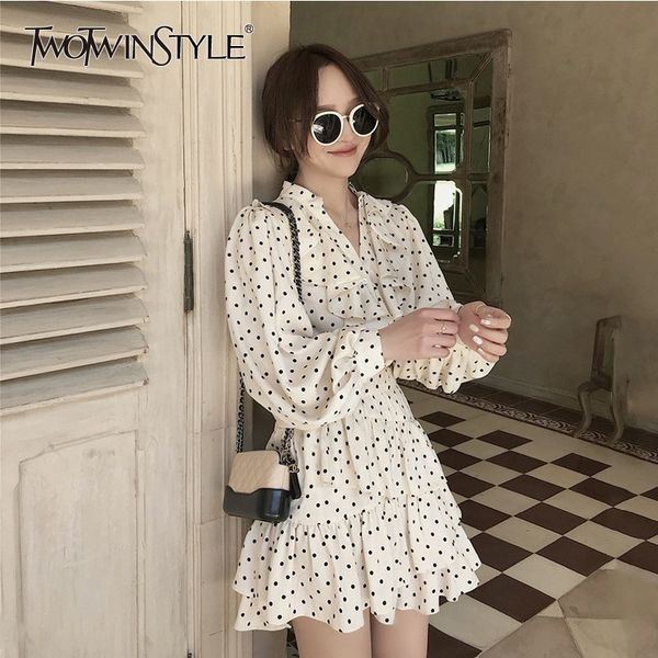 twotwinstyle polka skirts suits women lantern sleeve v neck ruffle shirts blouse high waist mini skirts two piece set female new, White
twotwinstyle polka skirts suits women lantern sleeve v neck ruffle shirts blouse high waist mini skirts two piece set female new, White