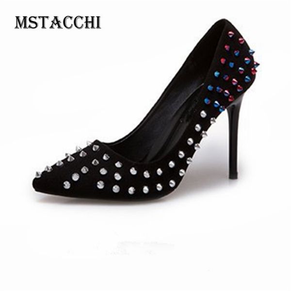 mstacchi new fashion shallow women high heels pointed toe colour mixture rivet famale stiletto sandals slip-on ladies shoes, Black
mstacchi new fashion shallow women high heels pointed toe colour mixture rivet famale stiletto sandals slip-on ladies shoes, Black