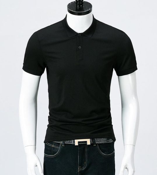 sleeved solid color polos fashion turn down collar shirts men designer classical polos casual short, White;black
sleeved solid color polos fashion turn down collar shirts men designer classical polos casual short, White;black