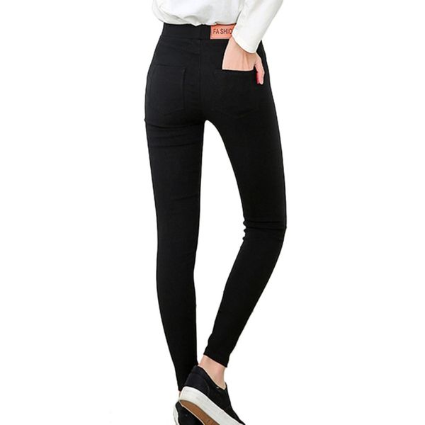 new women's slim leggings skinny high waist jeans woman blue denim pencil pants stretch waist women jeans pants, Black;white
new women's slim leggings skinny high waist jeans woman blue denim pencil pants stretch waist women jeans pants, Black;white