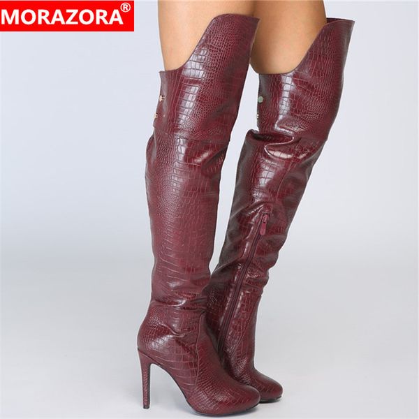 morazora 2019 plus size 47 over the knee boots women pu round toe zip autumn high heels party wedding shoes woman long boots, Black
morazora 2019 plus size 47 over the knee boots women pu round toe zip autumn high heels party wedding shoes woman long boots, Black