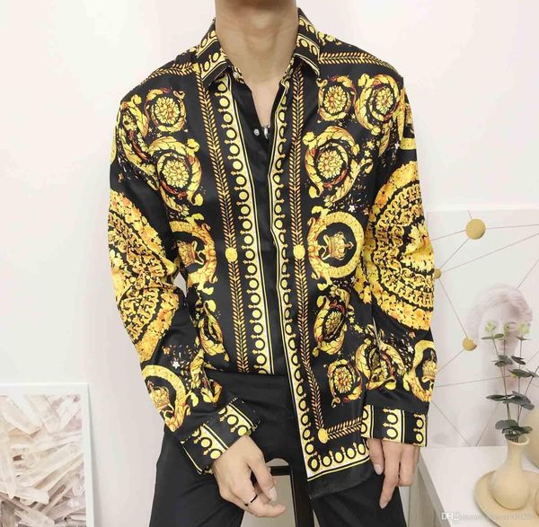 новый модный дизайнер slim fit рубашки мужчины=2019 3g черное золото цветочный принт мужские рубашки с длинными рукавами бизнес повседневные, White;black
новый модный дизайнер slim fit рубашки мужчины=2019 3g черное золото цветочный принт мужские рубашки с длинными рукавами бизнес повседневные, White;black