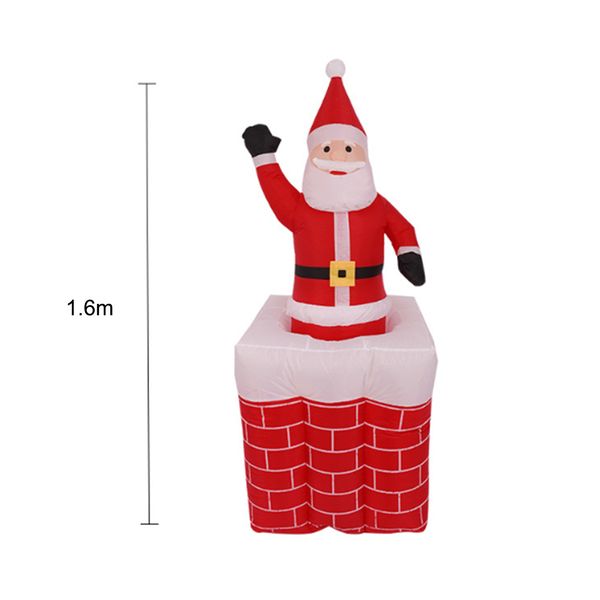 1.6m santa claus mascot led lighted inflatable toys with chimney christmas halloween party props yard garden deco blow up
1.6m santa claus mascot led lighted inflatable toys with chimney christmas halloween party props yard garden deco blow up