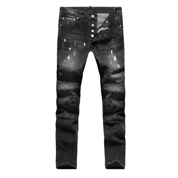 men jeans fashion design biker jeans for men hip hop black button motorcycle e2037, Blue
men jeans fashion design biker jeans for men hip hop black button motorcycle e2037, Blue