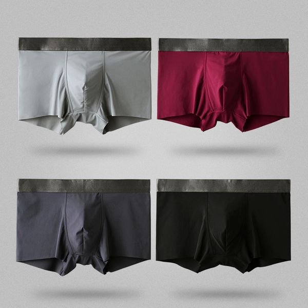 new modal men's boxer shorts solid color ice men's seamless panties shorts waistband undertakes, Black;white
new modal men's boxer shorts solid color ice men's seamless panties shorts waistband undertakes, Black;white