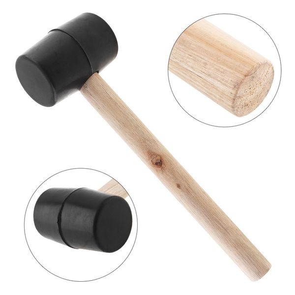 230g non-elastic rubber hammer tile hammer diy hand tool with wooden handle and round head
230g non-elastic rubber hammer tile hammer diy hand tool with wooden handle and round head