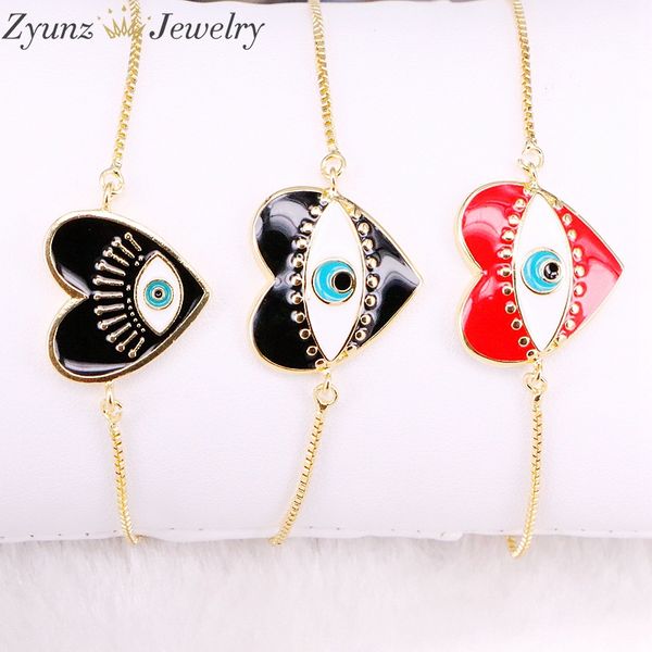 10pcs, simple design eye heart / star bracelet for women gold color charm link chain adjustable bracelets female jewelry, Black
10pcs, simple design eye heart / star bracelet for women gold color charm link chain adjustable bracelets female jewelry, Black
