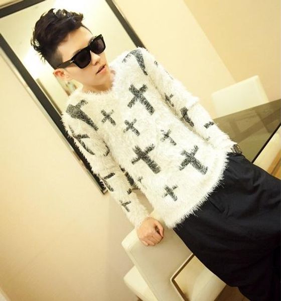 2014 rushed real o-neck full pullovers sweaters autumn and winter long-sleeve male sweater outerwear yarn cross, White;black
2014 rushed real o-neck full pullovers sweaters autumn and winter long-sleeve male sweater outerwear yarn cross, White;black