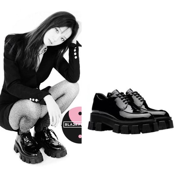 kpop blackpink lisa same black women dance leather shoes british style student height increase lace up platform leather shoes, Black;white
kpop blackpink lisa same black women dance leather shoes british style student height increase lace up platform leather shoes, Black;white