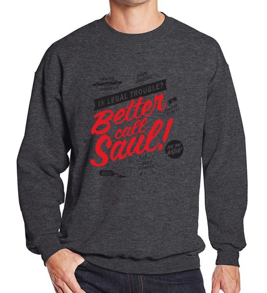 better call saul 2019 printed sweatshirt men spring winter fleece hoody fashion casual tracksuits streetwear hip hop hoodies hot, Black
better call saul 2019 printed sweatshirt men spring winter fleece hoody fashion casual tracksuits streetwear hip hop hoodies hot, Black