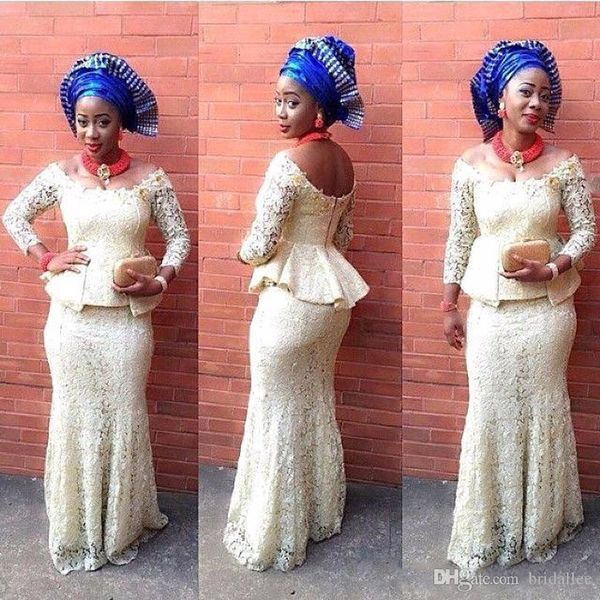 nigerian african black girls mermaid evening dress sweep train peplum full lace off shoulder prom dresses plus size formal wear, Black;red
nigerian african black girls mermaid evening dress sweep train peplum full lace off shoulder prom dresses plus size formal wear, Black;red