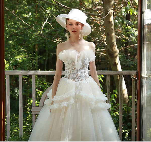 vintage victoria style princess wedding dresses ball gown strapless appliques lace fancy tulle bridal gowns customize plus size, White
vintage victoria style princess wedding dresses ball gown strapless appliques lace fancy tulle bridal gowns customize plus size, White