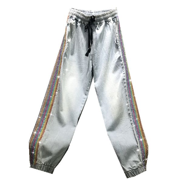 luxury colorful beading joggers korean ladies harem pants womens high waist jeans elastic fitness loose trousers lt173s30, Blue
luxury colorful beading joggers korean ladies harem pants womens high waist jeans elastic fitness loose trousers lt173s30, Blue