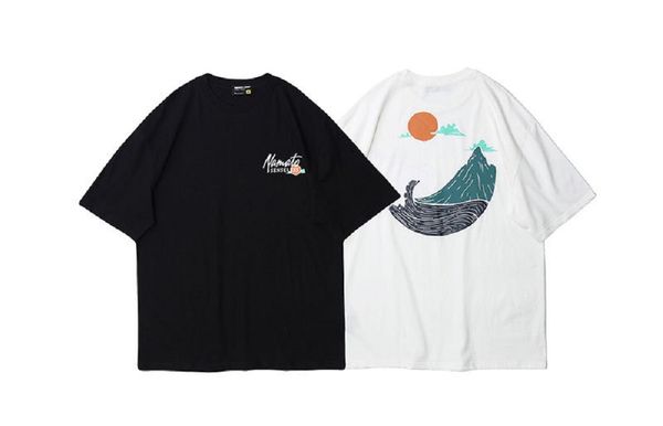 men's t-shirts mens harajuku japanese style mountain print short sleeve tees shirts hip hop casual streetwear male fashion summer, White;black
men's t-shirts mens harajuku japanese style mountain print short sleeve tees shirts hip hop casual streetwear male fashion summer, White;black