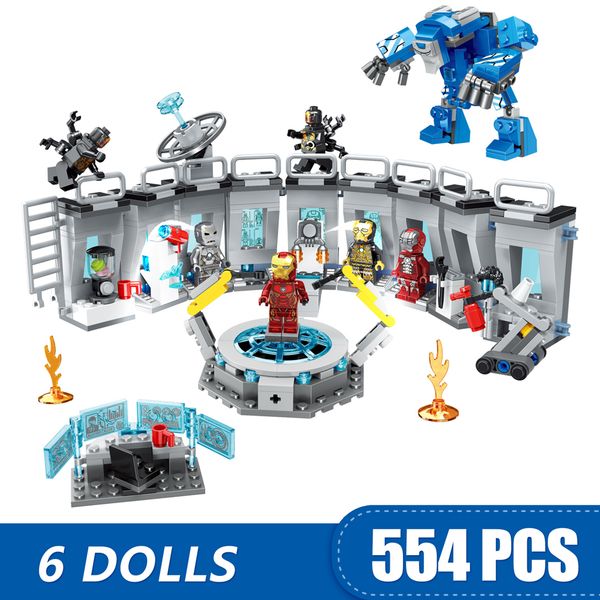 608 ШТ. Небольшие Строительные Блоки Игрушки, Совместимые с Legoe Iron Man Зал Доспехов Sup 
608 ШТ. Небольшие Строительные Блоки Игрушки, Совместимые с Legoe Iron Man Зал Доспехов Sup
