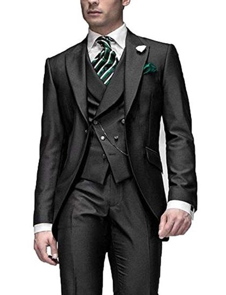 fashionable one button black groom tuxedos peak lapel men wedding party groomsmen 3 pieces suits (jacket+pants+vest+tie) k256, Black;gray
fashionable one button black groom tuxedos peak lapel men wedding party groomsmen 3 pieces suits (jacket+pants+vest+tie) k256, Black;gray