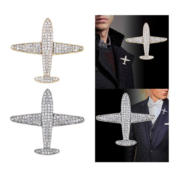 2pcs golden and silver airplane brooch pin for men women corsage pin, crystal collar pin breastpin button fit for formal suit jewelry, Gray
2pcs golden and silver airplane brooch pin for men women corsage pin, crystal collar pin breastpin button fit for formal suit jewelry, Gray