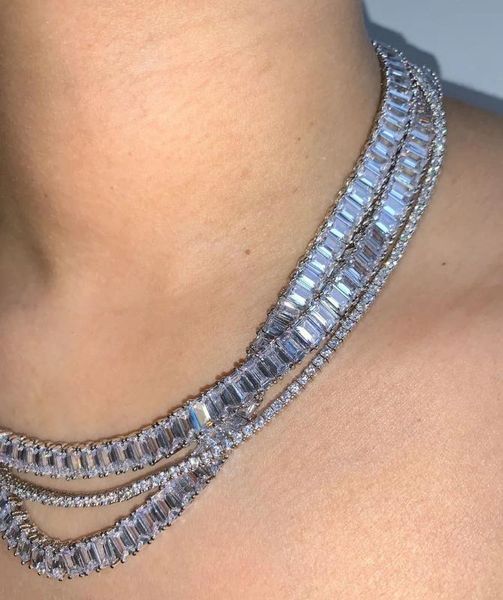 15" 16" iced out bling women chain 4*6mm baguette cz tennis choker necklace hip hop bling jewelry, Golden;silver
15" 16" iced out bling women chain 4*6mm baguette cz tennis choker necklace hip hop bling jewelry, Golden;silver