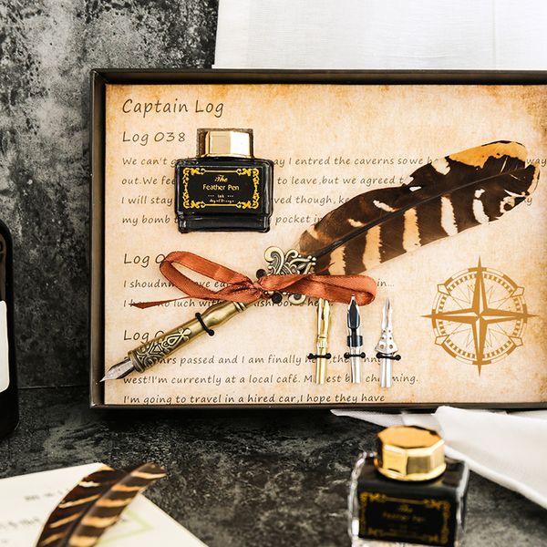 retro classical feather dip pen fountain pen ink bottle with 3 nibs stationery gift box for school birthday gift calligraphy
retro classical feather dip pen fountain pen ink bottle with 3 nibs stationery gift box for school birthday gift calligraphy