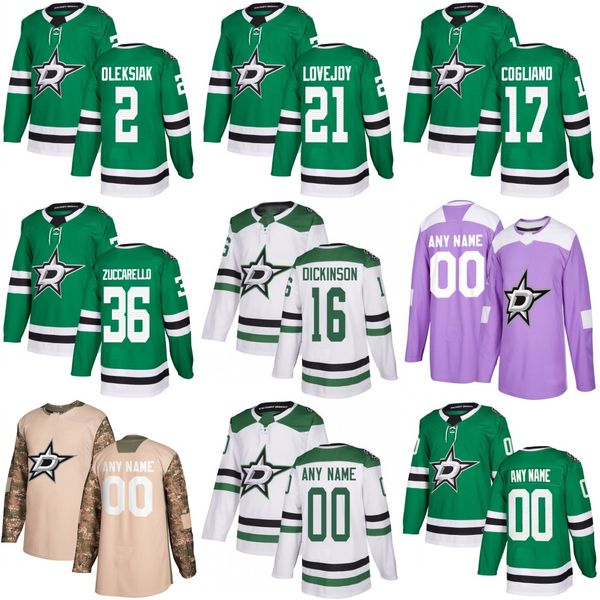 21 Ben Lovejoy Stars 36 Mats Zuccarello 24 Roope Hintz 16 Jason Dickinson 42 Taylor Fedun 17 Andrew Cogliano 2 Jamie Oleksiak Jersey
21 Ben Lovejoy Stars 36 Mats Zuccarello 24 Roope Hintz 16 Jason Dickinson 42 Taylor Fedun 17 Andrew Cogliano 2 Jamie Oleksiak Jersey