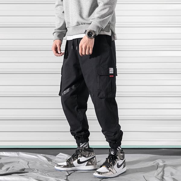 spring cargo pants men cotton elastic waist multi-pocket joggers trousers black khaki ankle banded male casual harem pants
spring cargo pants men cotton elastic waist multi-pocket joggers trousers black khaki ankle banded male casual harem pants
