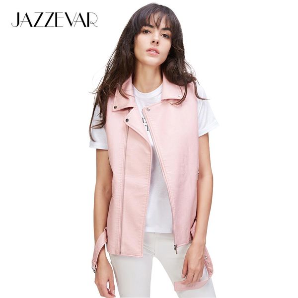 jazzevar 2019 spring high fashion street women's short washed pu leather jacket zipper bright colors new ladies vests 870203, Black
jazzevar 2019 spring high fashion street women's short washed pu leather jacket zipper bright colors new ladies vests 870203, Black