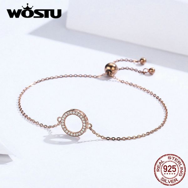 wostu authentic 925 sterling silver rose gold bracelets round circle chain link strand for women silver 925 jewelry fib030, Golden;silver
wostu authentic 925 sterling silver rose gold bracelets round circle chain link strand for women silver 925 jewelry fib030, Golden;silver